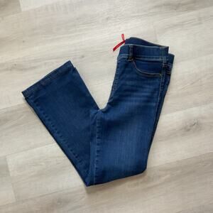 Spanx Womens Bootcut Trouser Clean Indigo Dark Wash Size Large 16 18 Jeggings